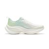 Li Ning Cushioning Slip Resistant Abrasion Resistant Support Lightweight Low Top Running Shoes Women's White Green ARHW020-4