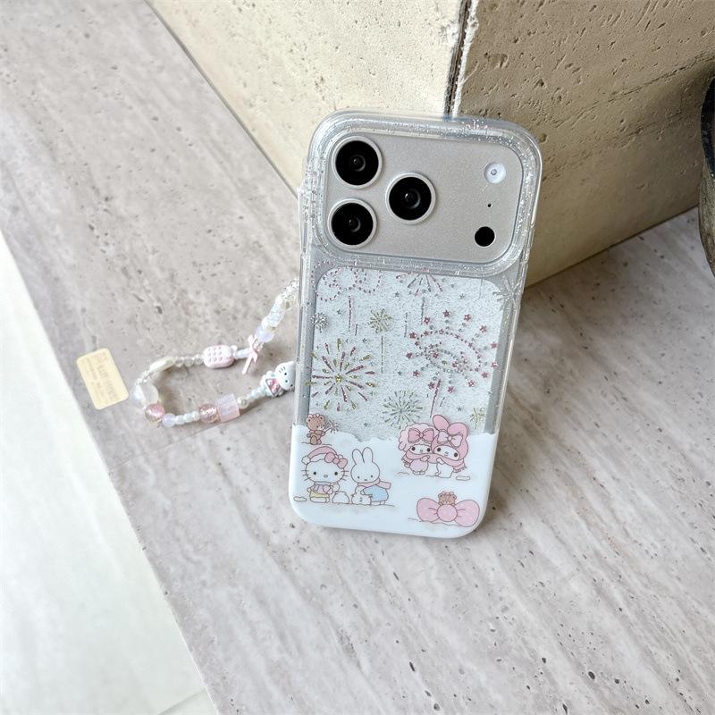 Sanrio Gilded Fireworks iPhone 17/16 Pro Max/15/14 Case for Women - Winter Snowfield Design