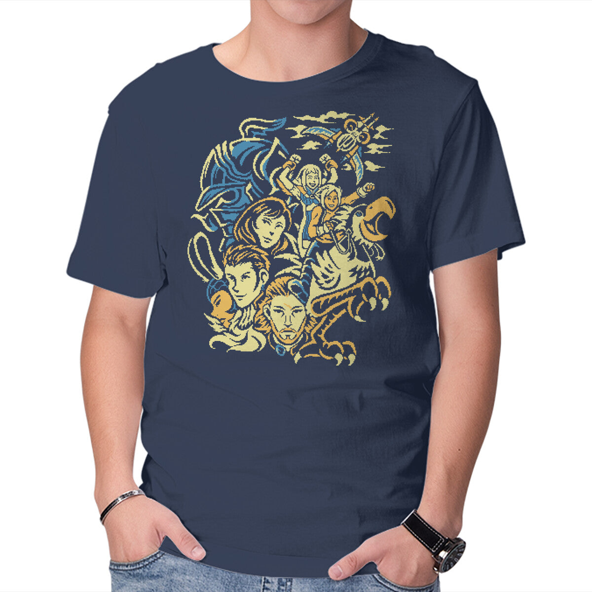 Unisex Crew Neck T-Shirt Sky Raiders Graphic Short Sleeve Casual Tee XS