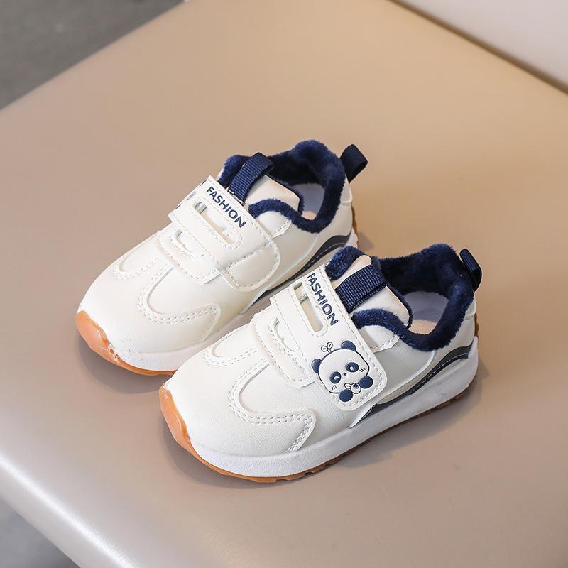 Fleece-Lined Children's Sports Shoes First Walkers for Toddlers, Warm Casual Sneakers for Infants & Young Kids