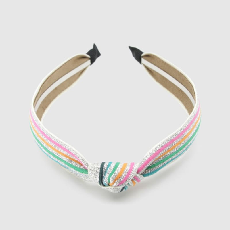LALA Twinkle Stripe Knoten Haarband - Silber