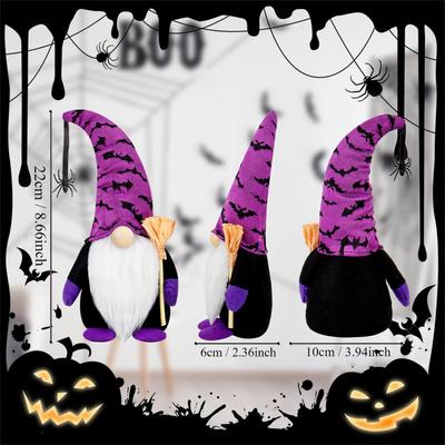 Halloween Decoration Bat Gnome Doll Haunted House Plushy Halloween Ornament Home Decor Kids Gift Party Favor Xmas Decor 2024