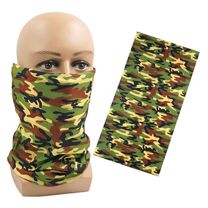 Fun Camouflage Neck Wrap Head Covering Halloween Sports Headwrap Bandana Soft Tube Bandana Neck Covering