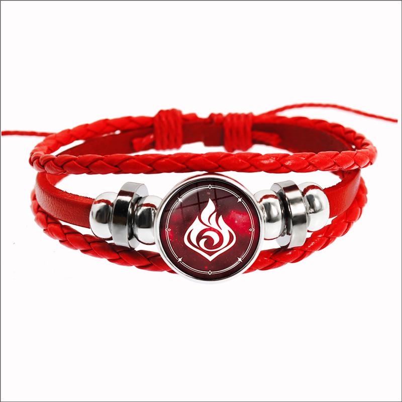 Genshin Impact Spiel Cosplay Requisite Auge Gottes Wasser Wind Donner Feuer Gestein Eis Element Lila Armband Schmuck Fans Geschenk