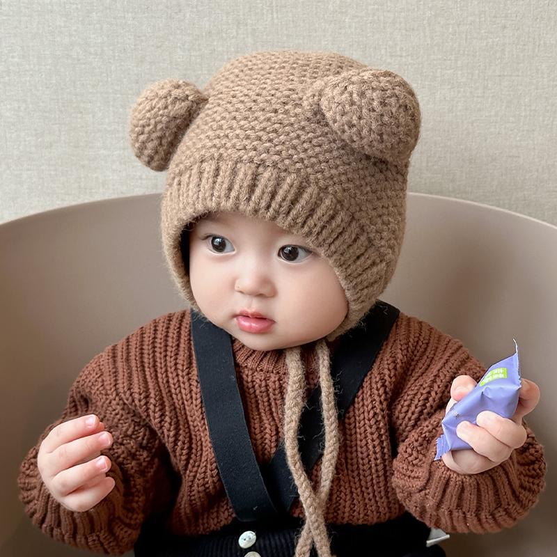 Autumn And Winter Baby Hats Infants And Toddlers Caps Cute 6-9 Months Baby Ear Protection Hats To Keep Warm