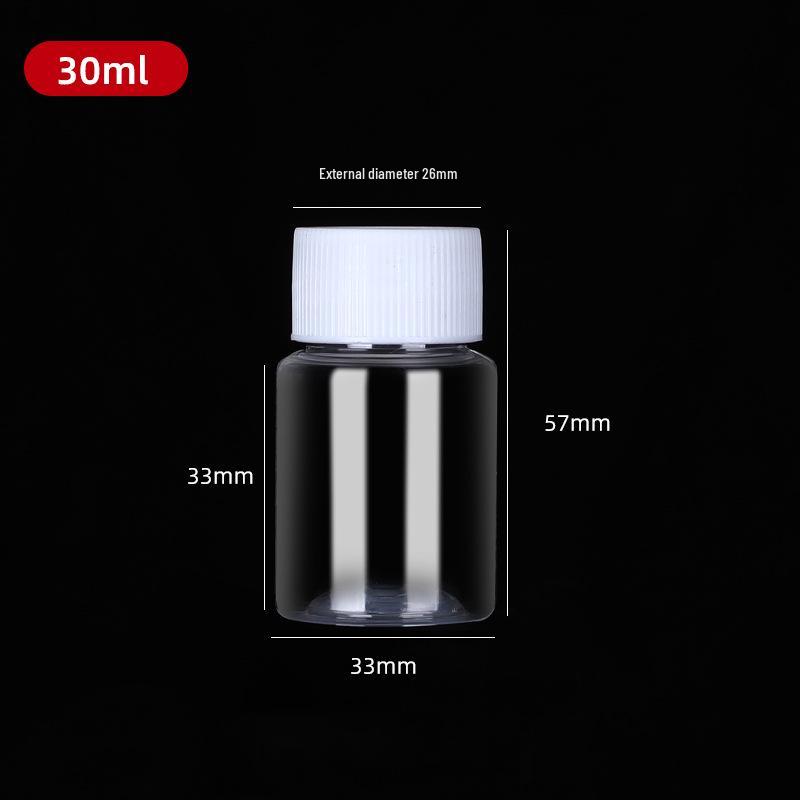 Clear Wide-Mouth PET Plastic Bottles, 50ml & 100ml - Dispensing/Capsule Bottles for Medicine.