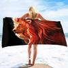 Lion Beach Towel Wild King of Animals Head Microfiber Soft Bath Towel for Swimming Travel Outdoor Picnic Blanket for Men