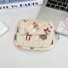 Modische Polyester Tragbare Damen Kosmetiktasche Geldbörse Floral Damen Kleine Aufbewahrungstasche Niedliche Cartoon Stepp Damen Kosmetiktaschen