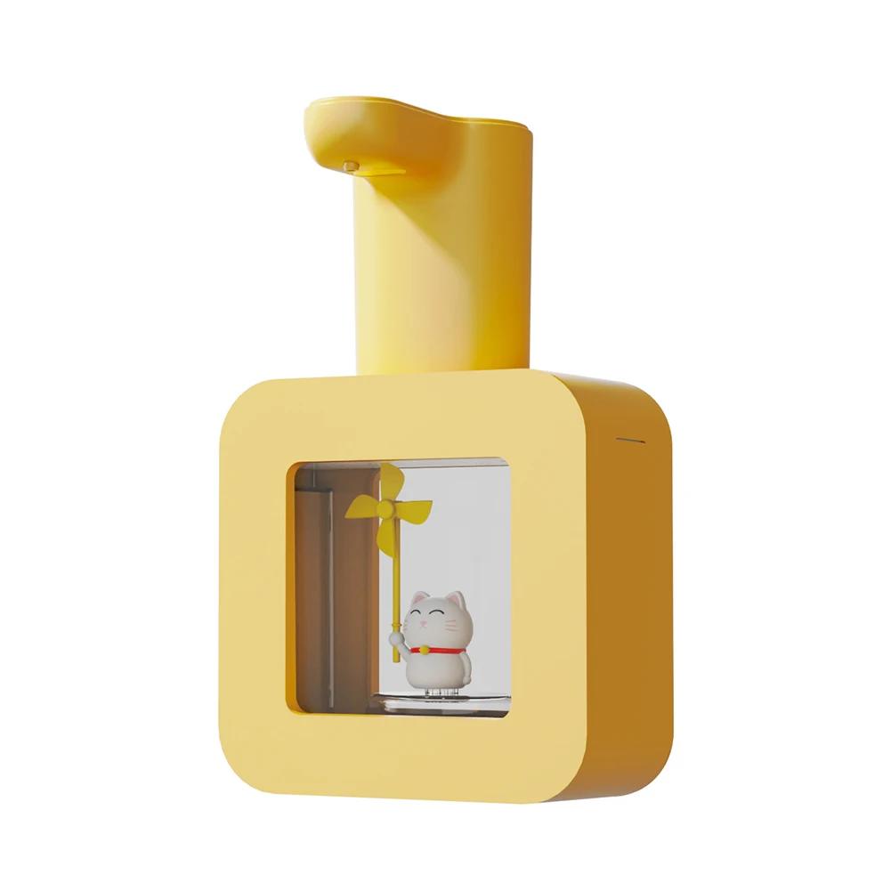 Cartoon Cute Pet Foam Soap Dispenser USB Charging Liquid Foam Dispensers Wall Mounted Touchless Sensor for Hotel Wash Basin