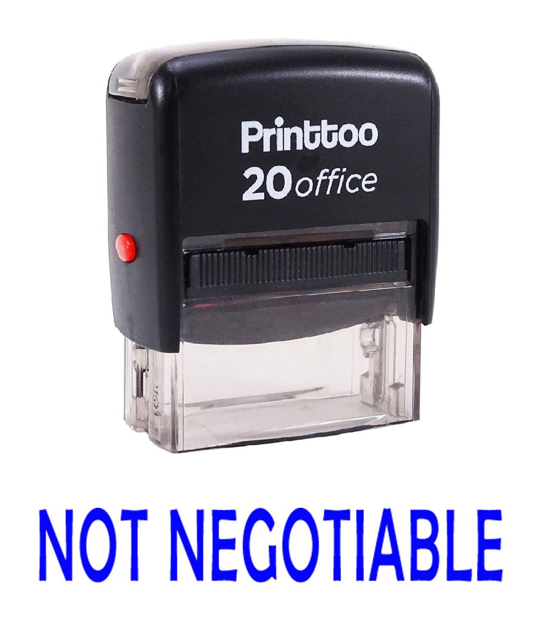 

Printtoo NOT NEGOTIABLE Self Inking Rubber Stamp Office Stationary Custom 14 mm x 38 mm (Approx) синій