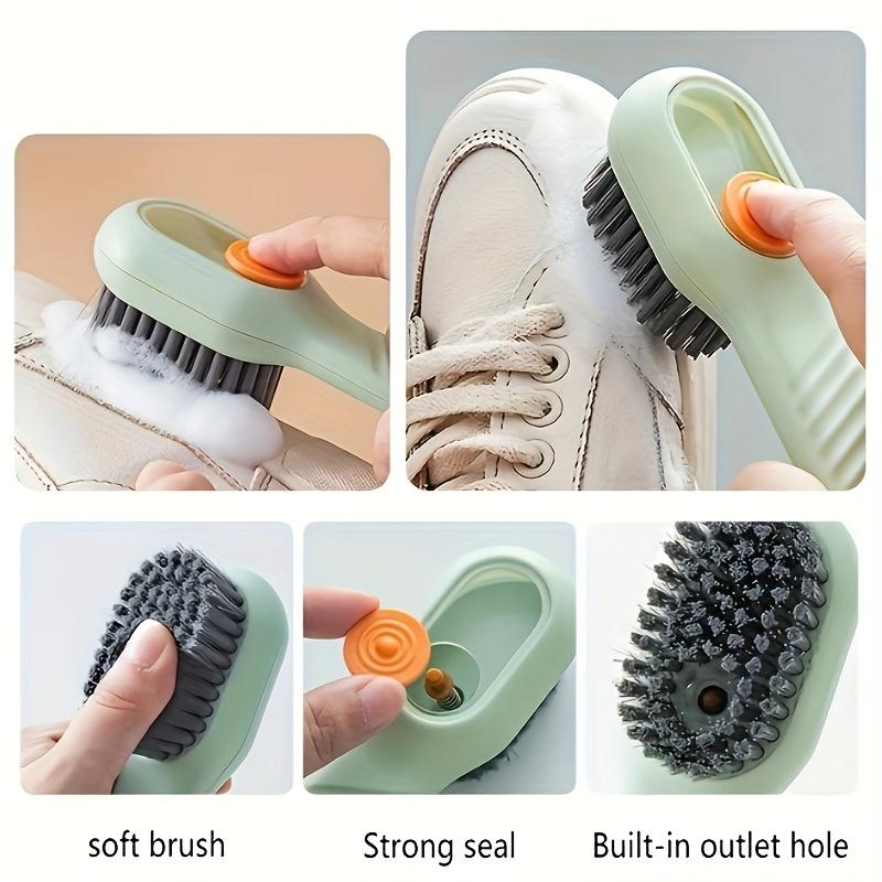 All-in-One Shoe Brush with Integrated Soap Holder for Effortless Cleaning