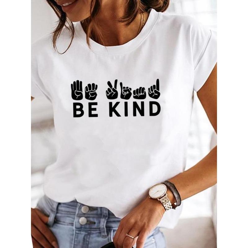 (European Size) 90s Women Short Sleeve Leopard Letter Trend Cute Fashion Print Lady Tee Top Clothing Casual  Tshirt Female Graphic T-shirts