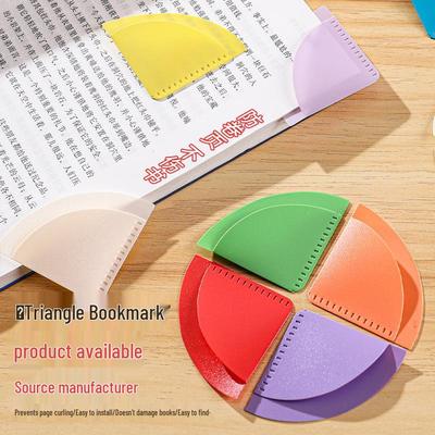 Fan-shaped Protective Bookmark Clip with Rounded Corners