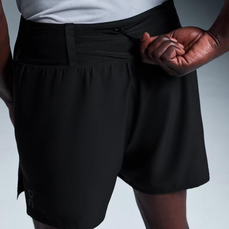 On Trail Shorts Rain Drop Print Durable Elastic Waist Sports Shorts Men Shorts Black 1ME30060553