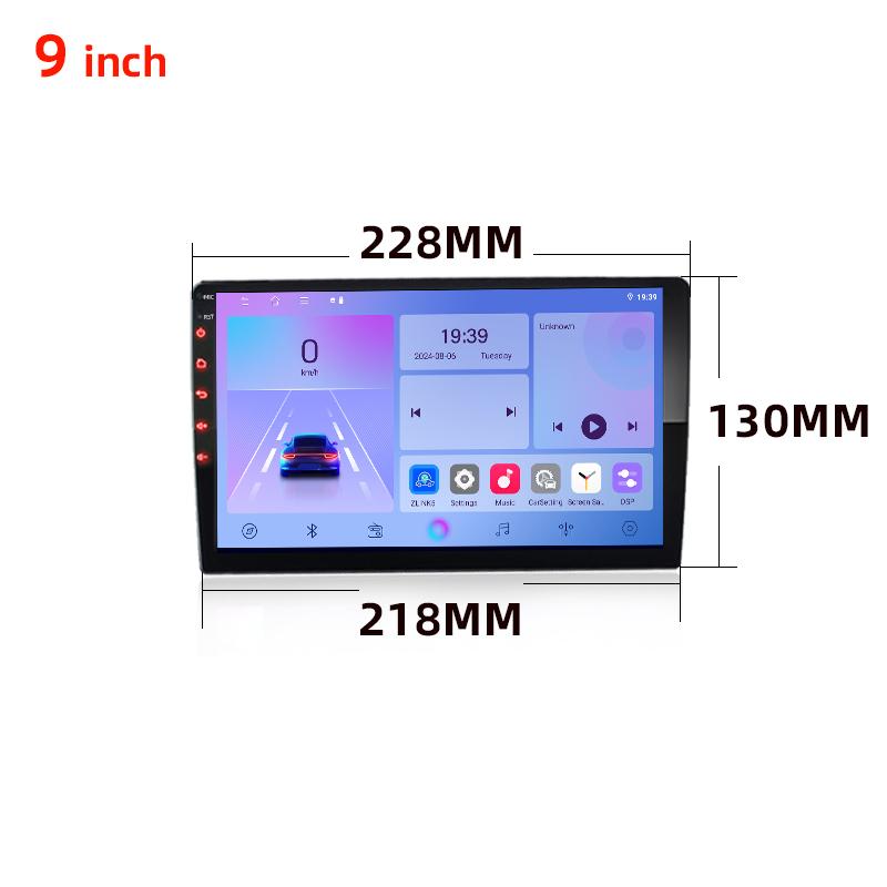 QLED 4core 2 Din Car Radio Android auto Carplay Android 13 GPS Car Audio 9inch WIFI BT IPS Automotive Multimedia Player