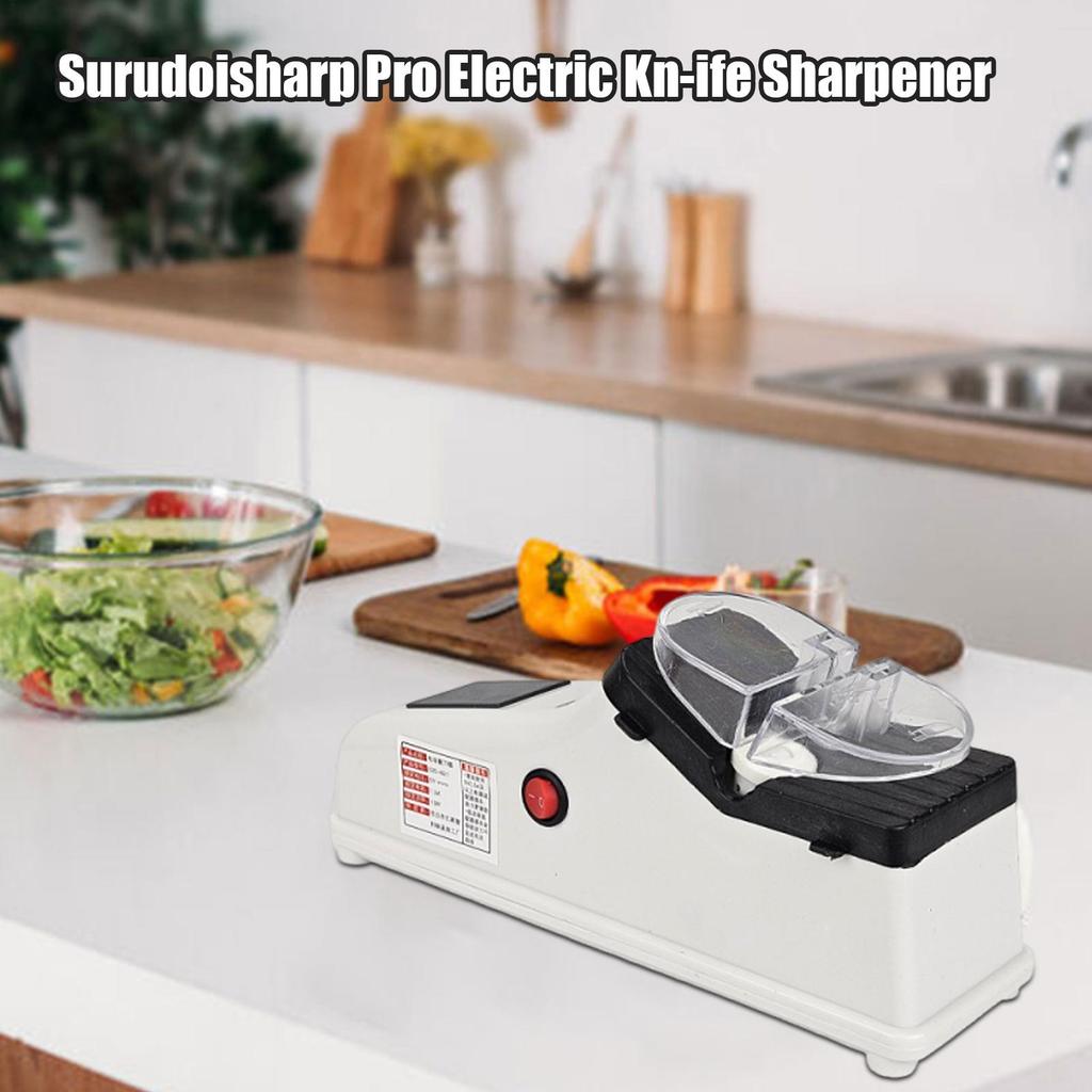 Chef Knife Sharpener with Protective Cover Electric Sharpener Machine USB Charing for Quick Sharpening Polishing