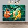 Lion King Baby Shower Happy Birthday Photo Backdrop Tropical Jungle Theme Child Party Tabletop Decoration Photography Background