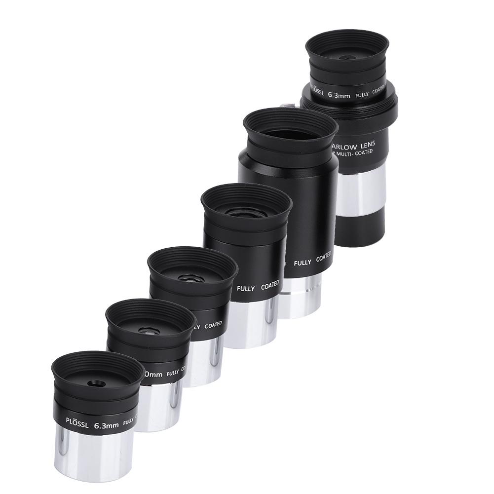 2X Telescope Barlow Lens Plossl 6.3mm 10mm 12.5mm 20mm 32mm Eyepieces