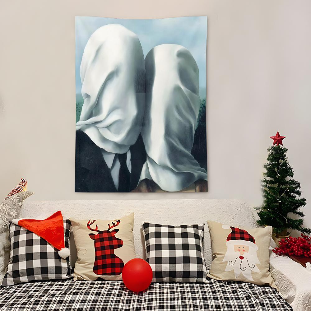 Rene Magritte Modern Art Tapestry Decoration Art Microfiber Background For Bedroom Living Bar Garden Outdoor Festival