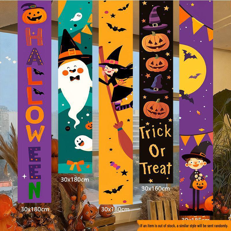 Halloween Förskola Bar Utomhusdekor: Hängande pumlykta & Fotorekvisita-prydnader