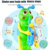 Hudební tančící housenka se saxofonem Hračka LED Světla Zábavná elektrická hudební hračka pro děti Perfektní dárek pro učení a hraní