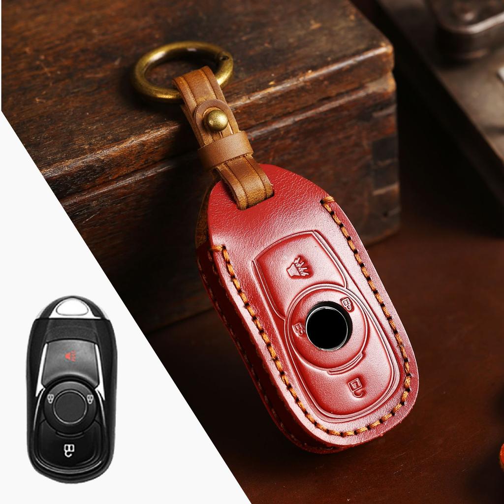 Suitable for Buick Key Case, Envision GL8 Leather Buckle Case, New Regal LaCrosse Cowhide Key Case.