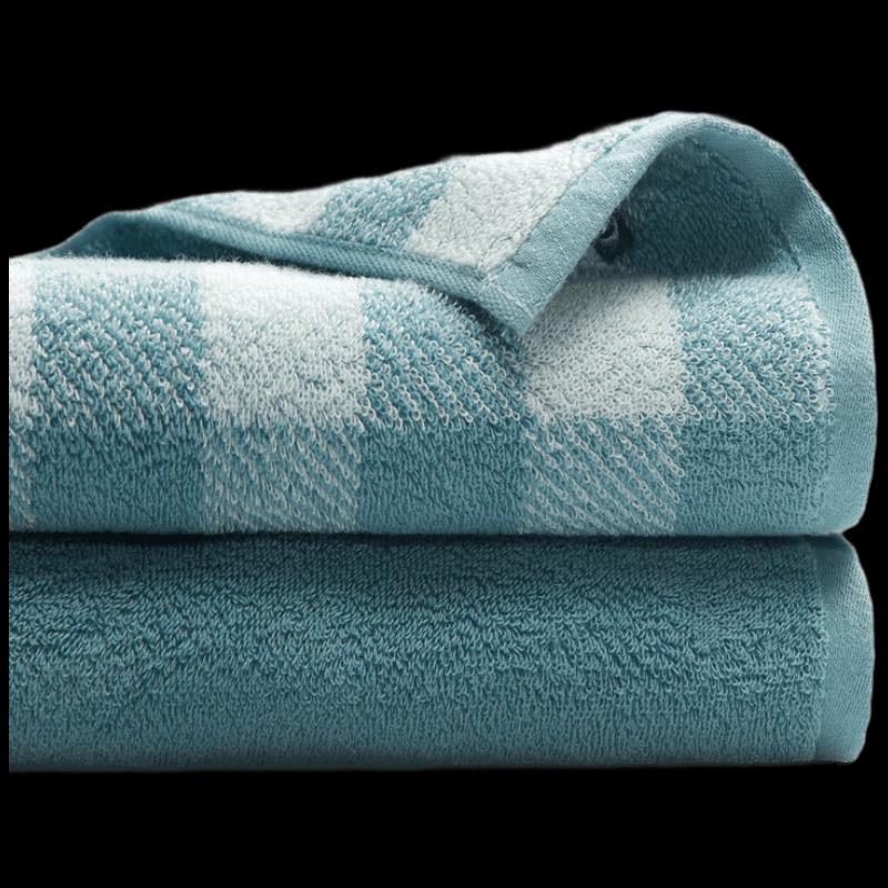 Grace Elegant Living Pure Cotton Embroidered Towel and Bath Towel Gift Set светло-синий