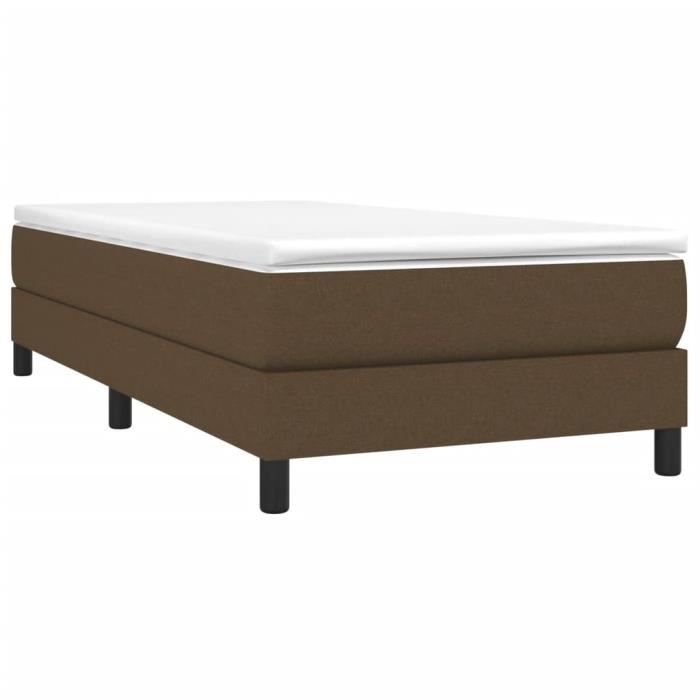 3144048 vidaXL Divan Bed with Mattress Dark Brown 90x200 Cm