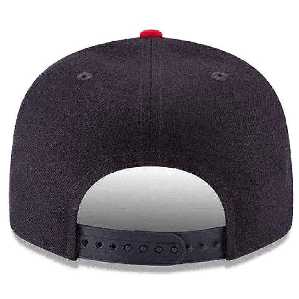 New Era Atlanta Braves Adjustable 9Fifty MLB Flat Bill Baseball Cap 950 One Size Red