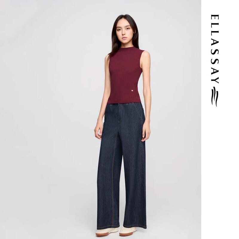 ELLASSAY Women's Mock Neck Sleeveless Knit Top