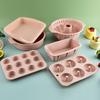 6Pcs Silicone Baking Mold Set for Oven Air Fryer Square Donut Muffin Toast Bread Mold Non-Stick Easy-Release Essential Home Baking Kit