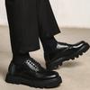 Men Fashion Casual Business Platform Derby Shoes Male Genuine Leather Loafers Slip On Wedding Shoes Harajuku Streetwear