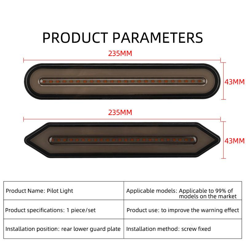 2pcs Car Rear Tail Light 12V 54LED Running Light Flowing Turn Signal Warning Light Trailer Truck Light UTV VAN ATV Taillights