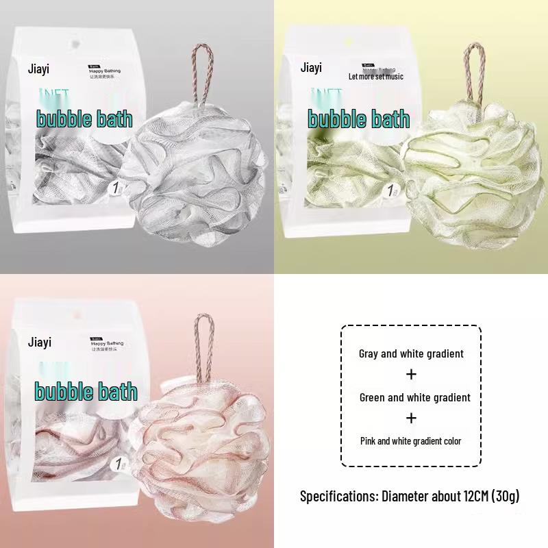 Super Soft Colorful XL Bath Flower Ball - Durable, Individually Packaged, Non-Fall Foam for Bath Use