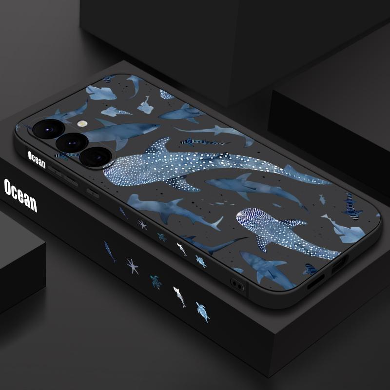

Чехол-шнурок с принтом кита для Samsung Galaxy S25 S23 S24 Ultra S22 Plus S20 S21 S23 S24 FE 5G Мягкий ТПУ силиконовый чехол для телефона Galaxy S24 Ultra
