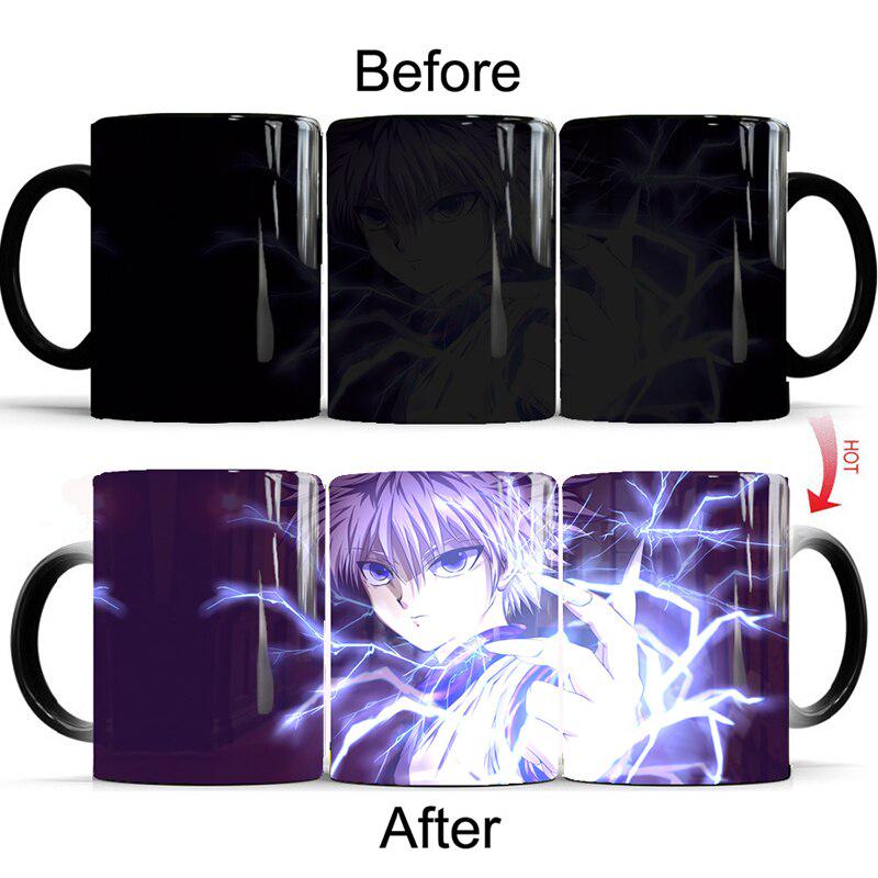 350mL Temperature Sensitive Magic Mug Color Changing Cartoon Anime Coffee Milk Tea Cups Gifts