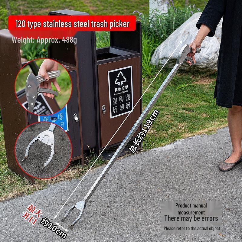 HANDUNYOU Stainless Steel Long Handle Trash Picker