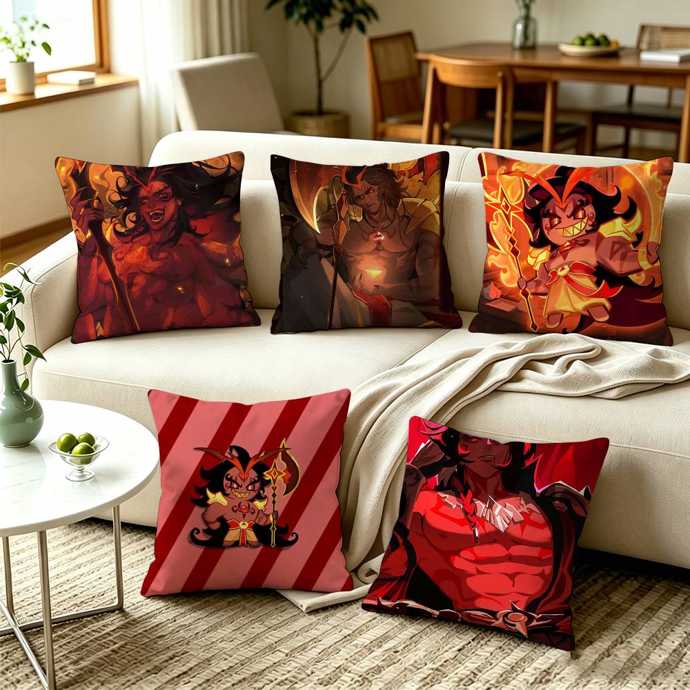 BBurning Spice Cookie Fiery Beast Cookie Run Kingdom Pillow Case Square DoubleSided Sofa Cushion Cover Bedroom Bedside Pillow