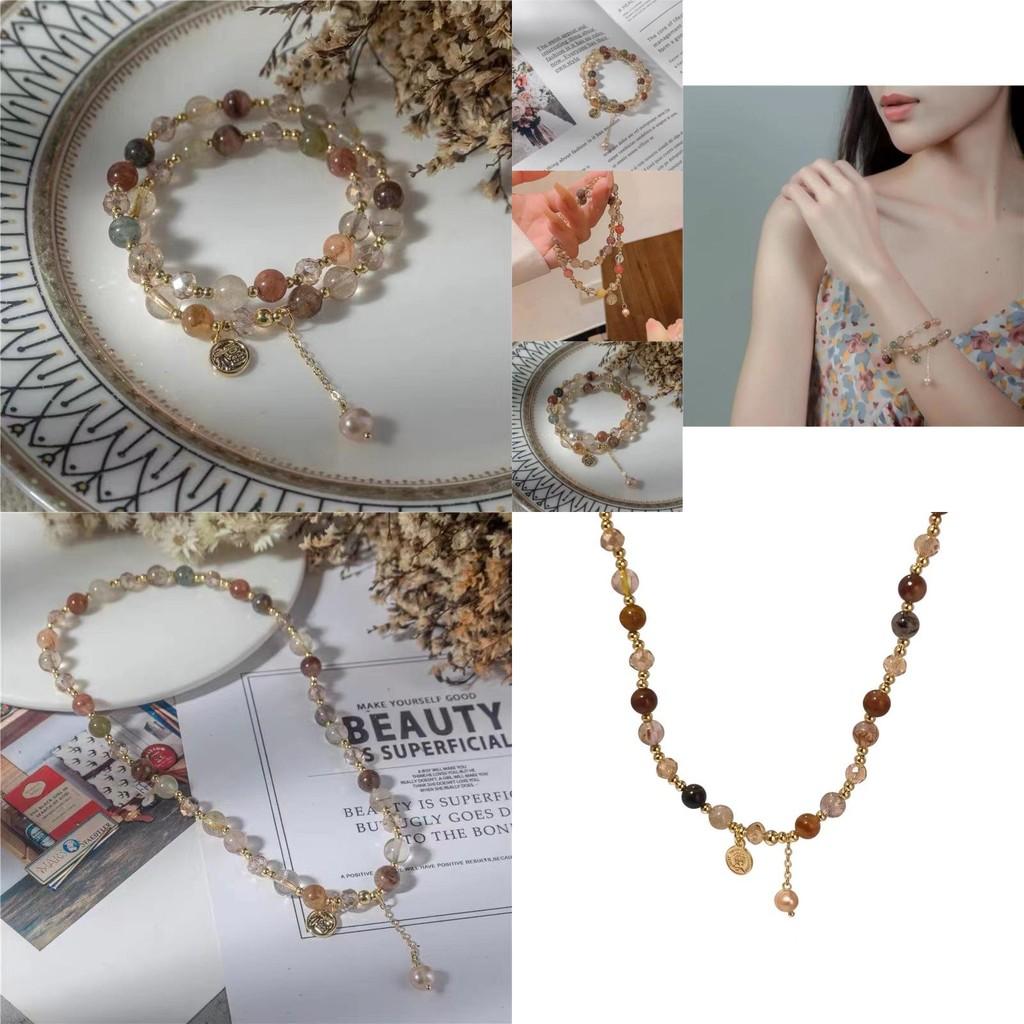 French-inspired Double Layer Beaded Bracelet For Women With Vintage Charm