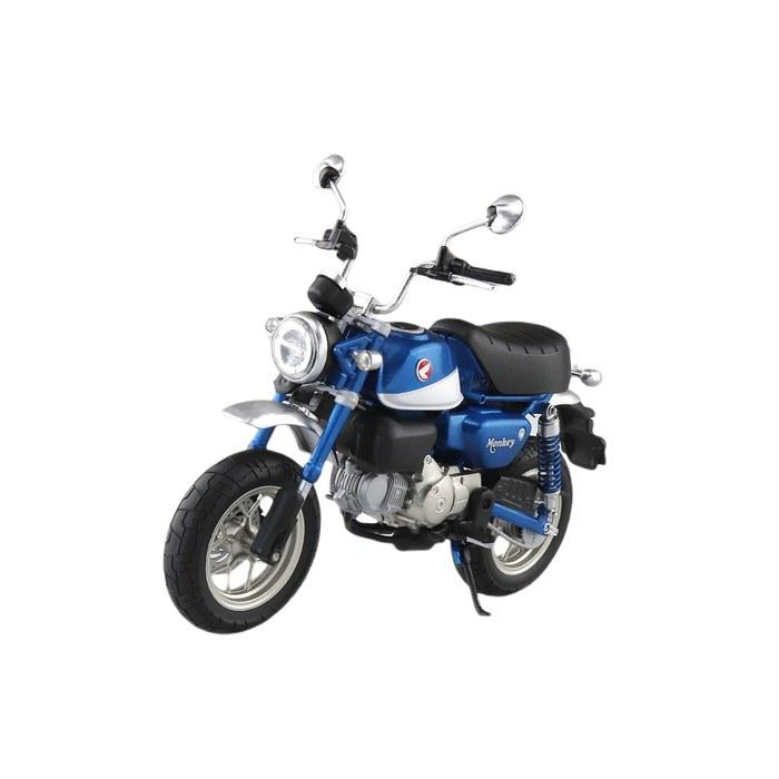 Aoshima SkyNet 1/12 Honda Monkey125 Completed Bike Model (Pearl Glitter Ring Blue)