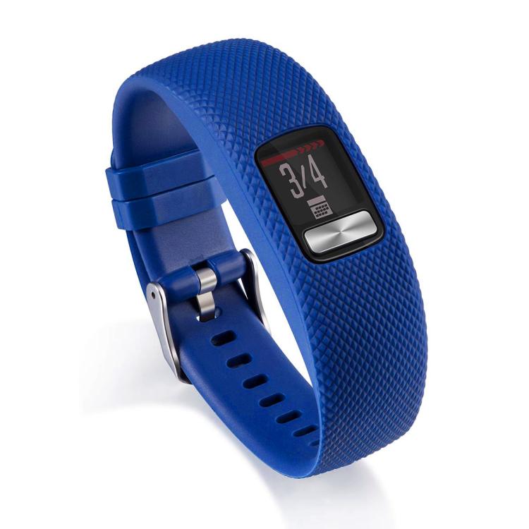 Pro Garmin Vivofit 4 xDfind Stříbrná přezka Silikonový sportovní řemínek