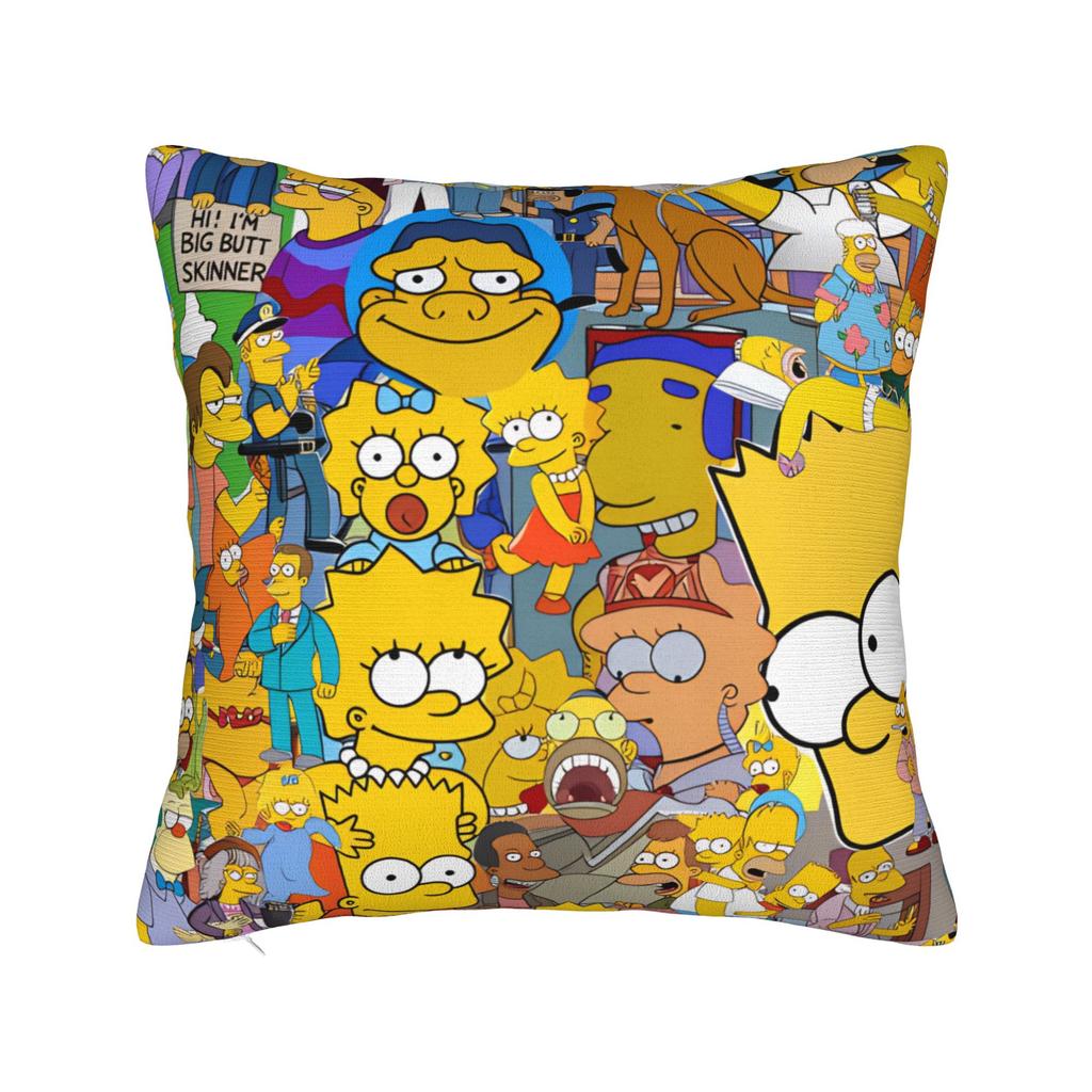 Pillow Cover Funny SSimpsons Green Polka Dot Family Cute Funny Pillow Case For Sofa Couch Bed Living Room Pillowcases