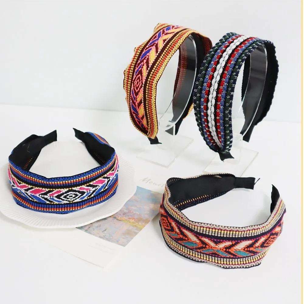 New Ethnic Hair Headband Bohemian 4-Color Gift Random