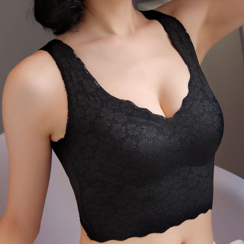 Summer Seamless Bra Women's Sports Beauty Vest Style Oversized Bra Women's Gathering Bra