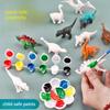 Paint Your Own Dinosaur Kit 8 White Blank Models with Paints Creative DIY Toy for Kids Fun Arts Crafts Educational Gift