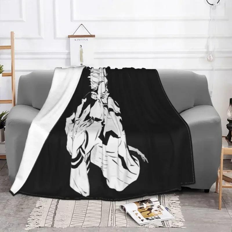 3D-Druck coole Anime Sukuna jujutsu Kaisen Decken bequem weich Flanell Herbst Manga Überwurfdecke für Sofa Reise Schlafzimmer