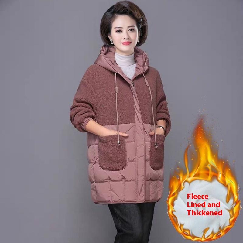 Women's Padded Coat for Autumn and Winter, Suitable for Elderly and Middle-aged Women; Thick and Warm.