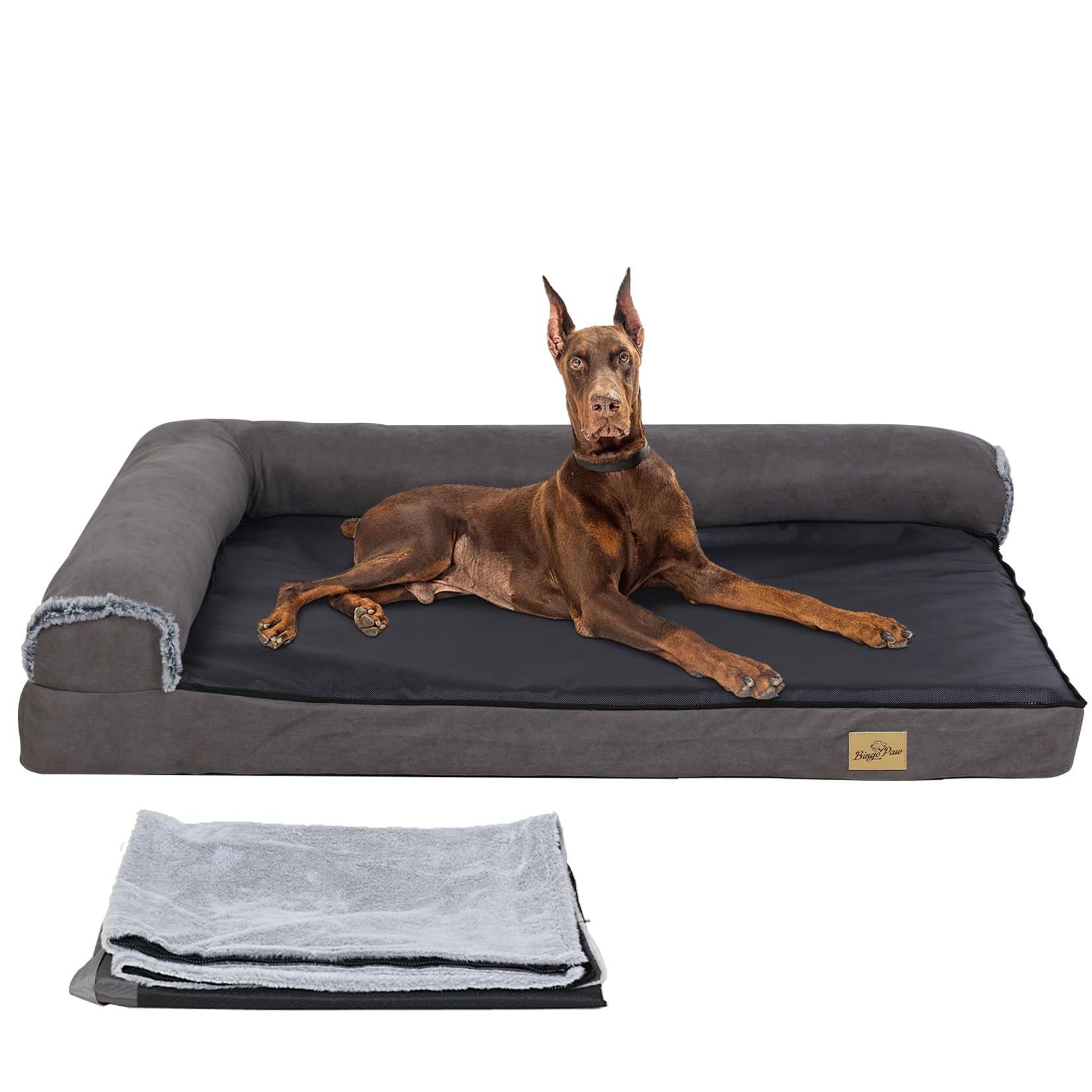 

BingoPaw Большая Летняя Зимняя Охлаждающая для Пожилых Собак Распределяет Тело Все Предотвращает Водонепроницаемая Кровать, Подушка, Моющаяся, Кровать, Кровать, Собака, Давление, Большая, серый