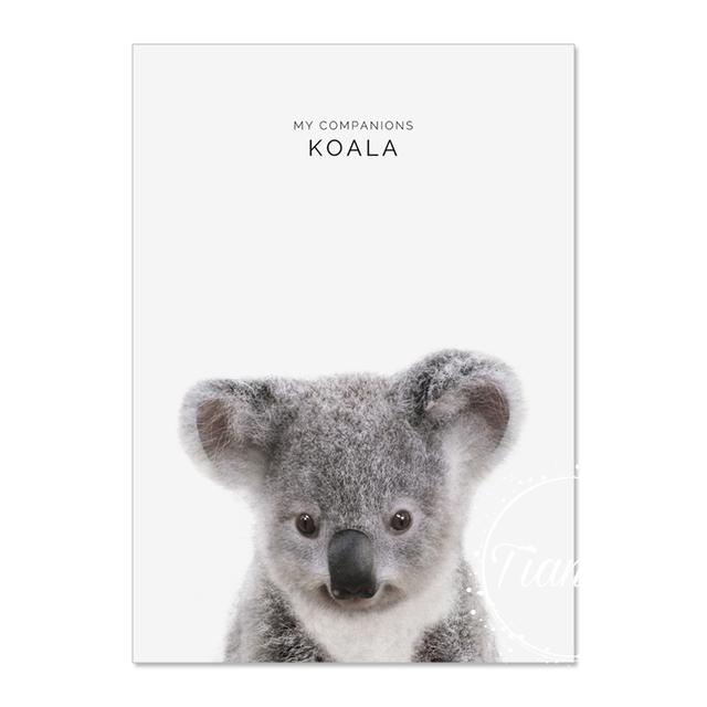 Animal Decoration Sheets Picture Wall Art Poster Children's Canvases Room Paintings For Nursery Decorative Prints Wall Posters No Frame