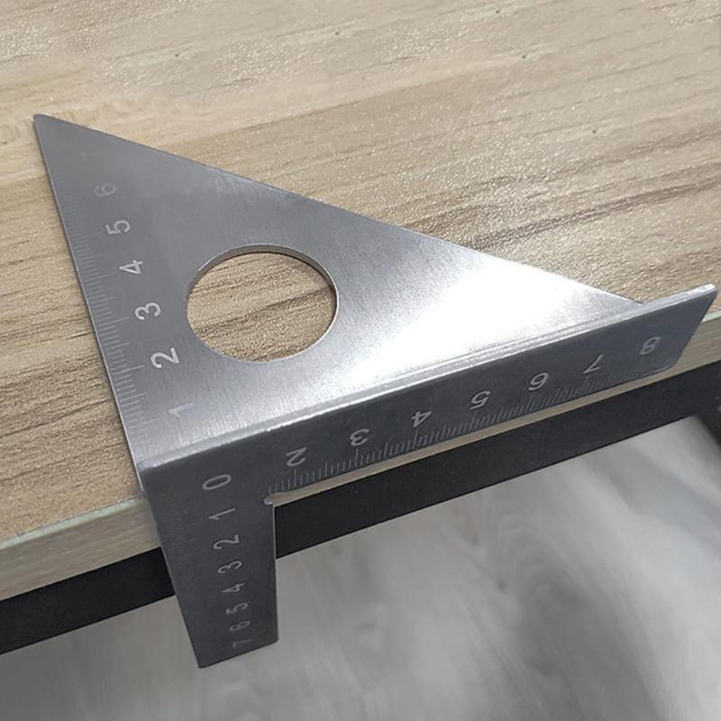 Stainless Steel Miters Triangles Ruler 45°/90° Woodworking Square Protractors 3D Multi Angles Layouts Measuring Tool